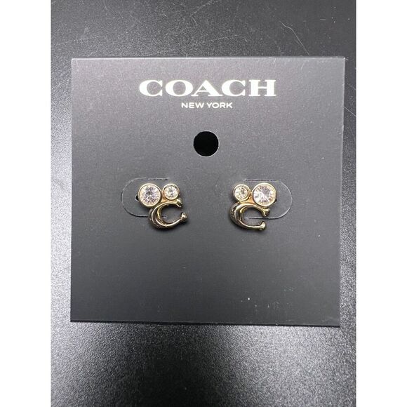 Coach Signature C Logo Earrings - Picture 5 of 5
